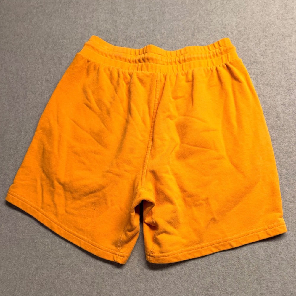 Fabletics Mens French Terry Athletic Shorts Orange Mustard Pockets Size S - Picture 7 of 8